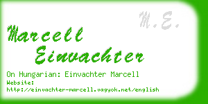 marcell einvachter business card